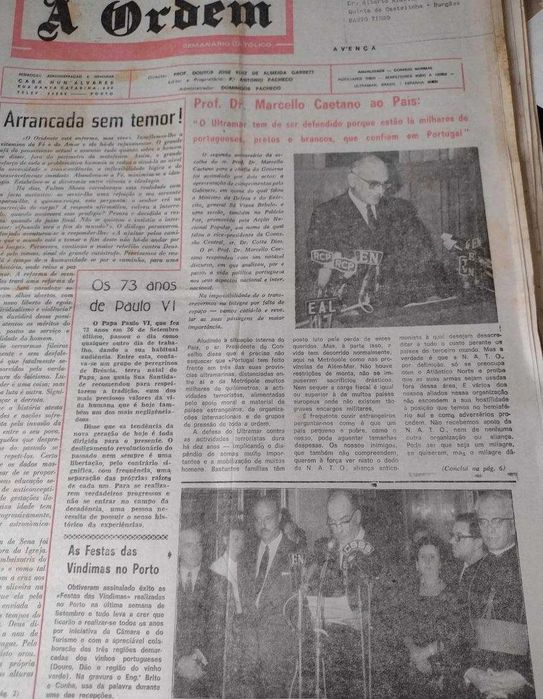 Jornal A Ordem - Anos 70 - 120 unidades