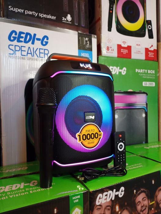 Блютуз караоке акустика Gedi-95(SD,USB,FM) пультДУ,микрофон