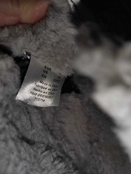 Світловідбивні зимові черевики h&m, нові, сірі — розмір 4.5 (eu)