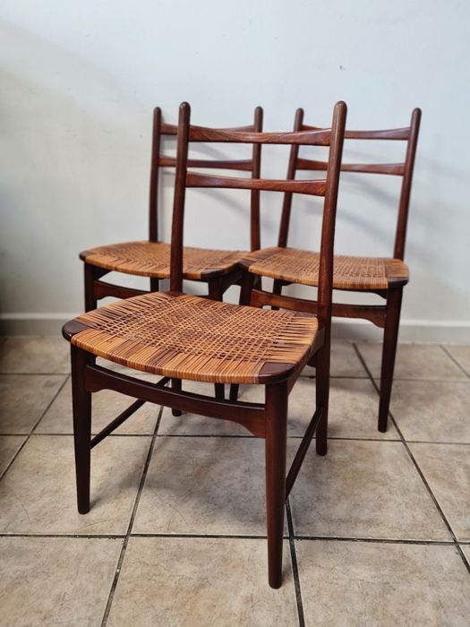 Krzesło jadalniane,tekowe proj.Georg Leowald dla Wilkhahn,lata 60,mid