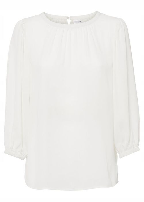 B.P.C długa koszulowa szyfonowa biel wełny ^42