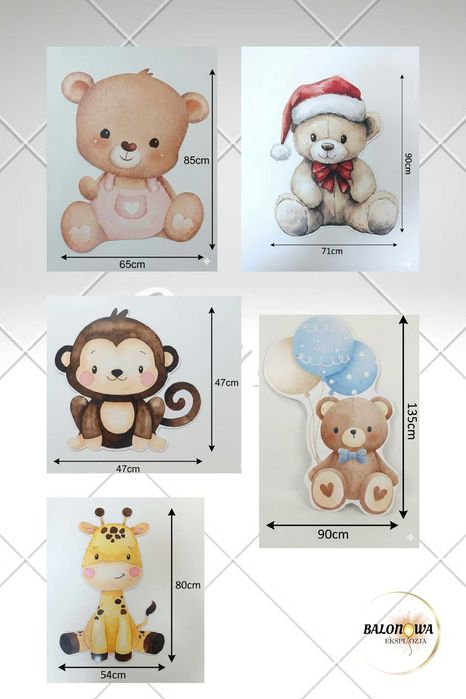 Ścianka, panel, tło, grafiki do dekoracji balonowych - wypożyczalnia