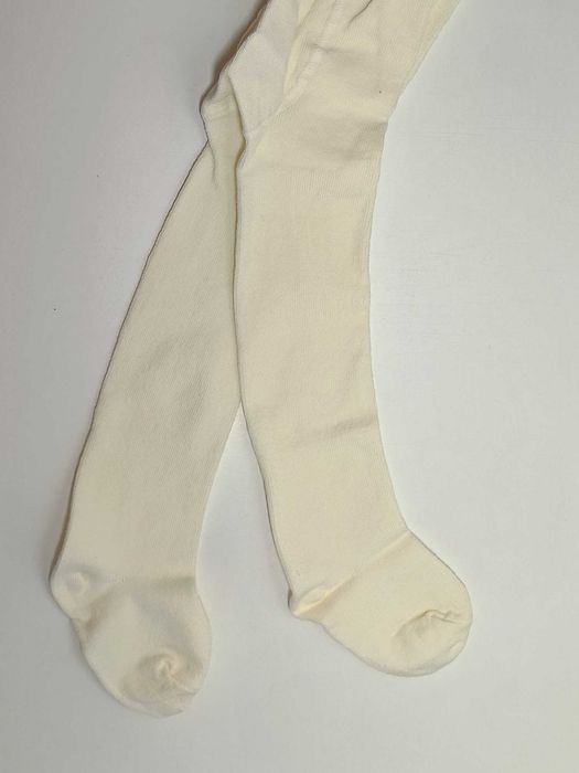 Milusie bawełniane rajstopki dzieciece ecru  roz. 0-6 m-cy 62/68 cm