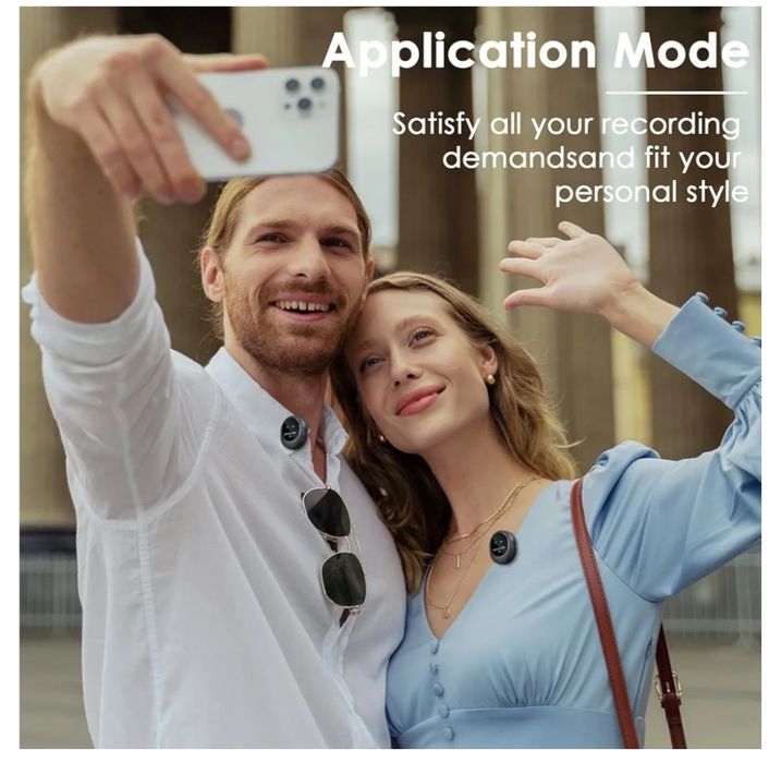 Microfone de lapela sem fio BALILA para iPhone e Android