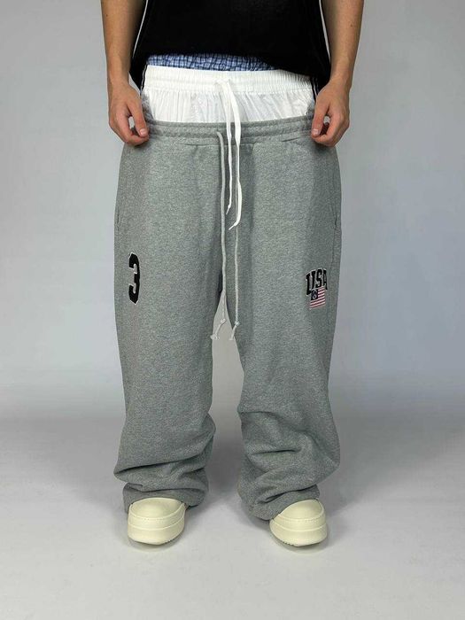Штани Project GR 3 пояса спортивки sweatpants сірі штаны серые M L S