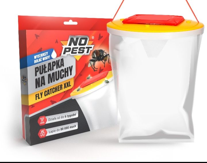 PUŁAPKA NA MUCHY worek na muchy Końskie do stajni obory NO PEST XXL