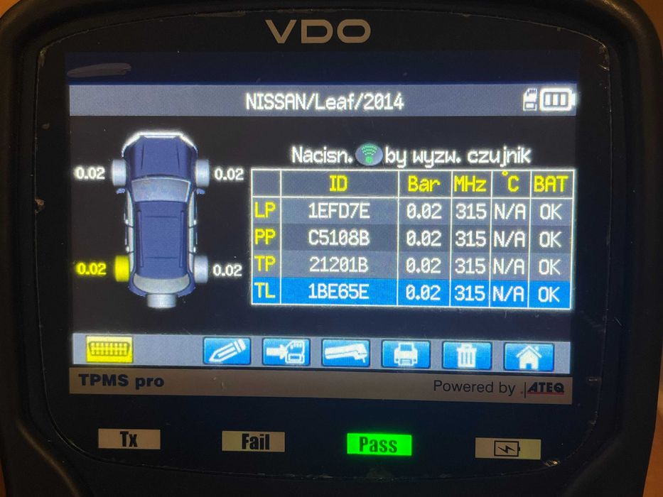 4x czujnik ciśnienia TPMS NISSAN JUKE LEAF CUBE 40700-3AN1A USA 315MHz