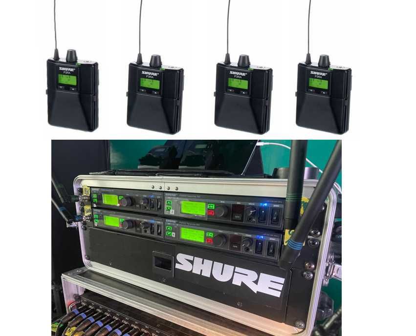 RACK IN EARS SHURE PSM900 - 4 Sistemas Completos 656 - 692 Mhz