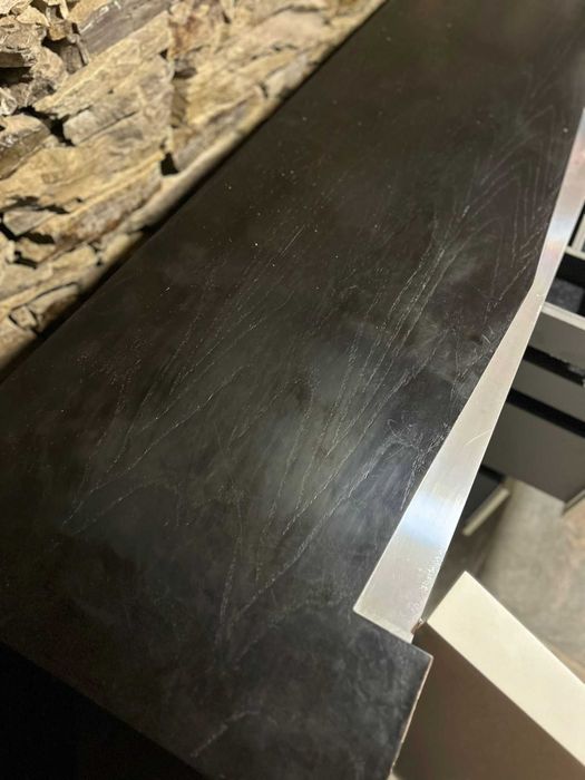 Aparador sala madeira maciça preto e branco 230x50cm