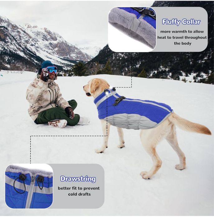 Kurtka Dla Psa Wodoodporna Z Podszewką Rozmiar XL