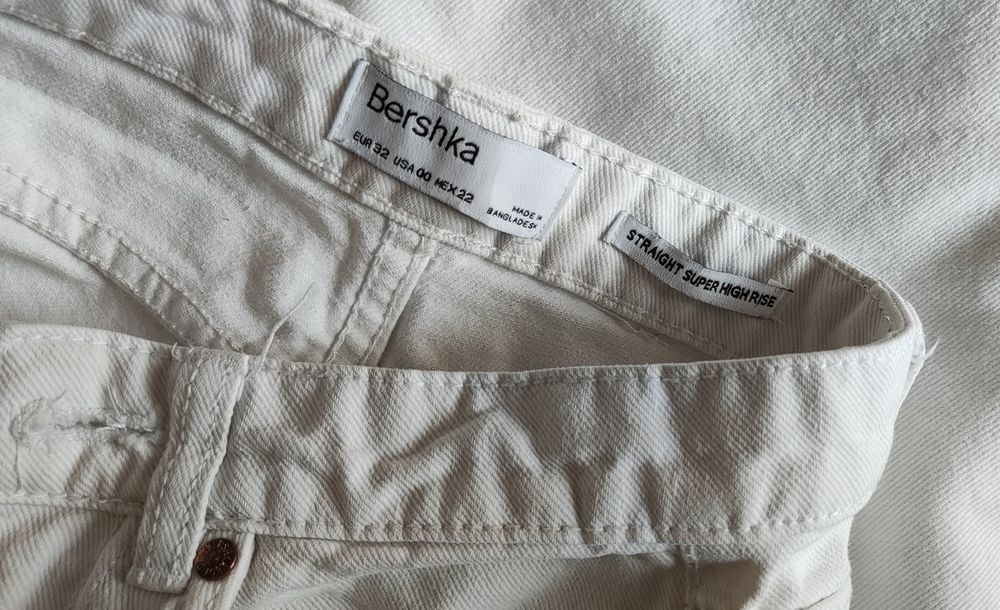 Calças brancas Bershka 32 Super high rise