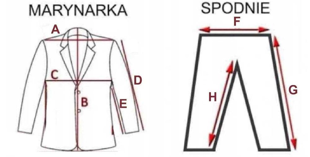 Garnitur TADHAL - wzrost 182cm - spodnie+marynarka