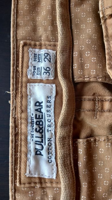 Spodnie jeansowe Pull&Bear 36 S musztardowy