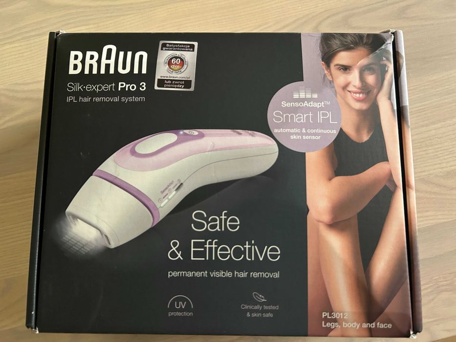 Depilator IPL BRAUN Silk-Expert PRO 3 IPL PL3012 prawie Nowy+Gratis!