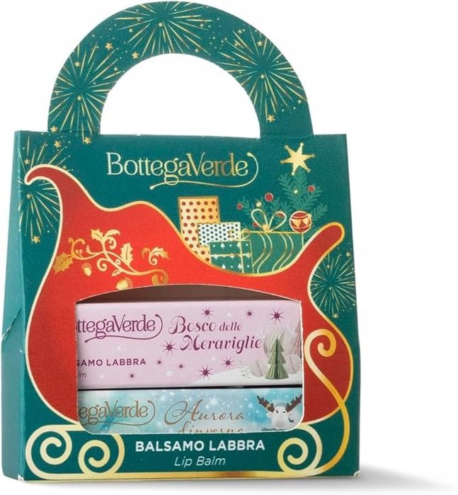 BOTTEGA VERDE Zestaw Balsamów Do Ust Aurora Wonderland Upominkowy 2