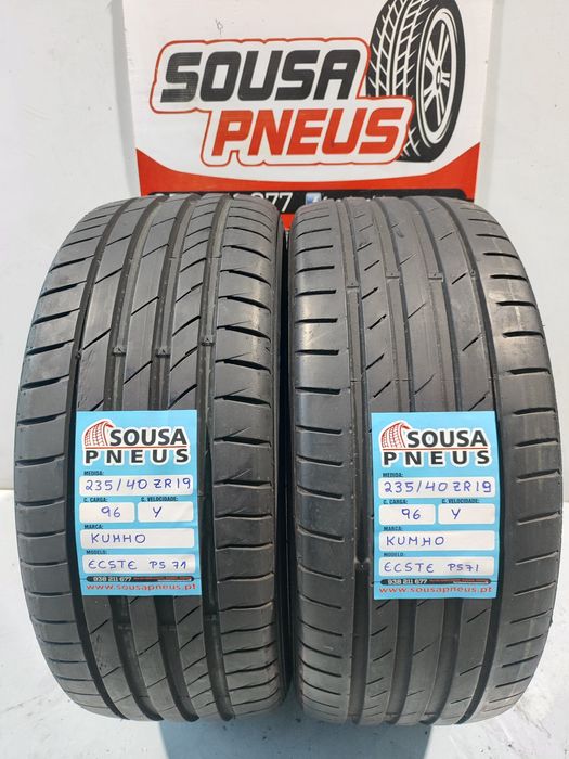 2 pneus semi novos 235-40R19 Bridgestone - Oferta da entrega