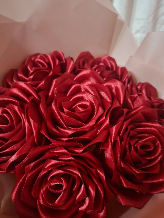 Букет з атласної стрічки