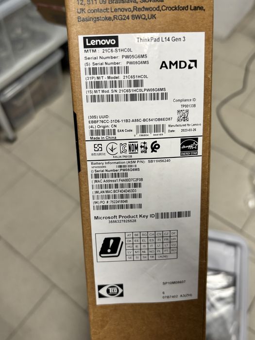 Computador Portatil LENOVO Thinkpad  L14 G3 Novo