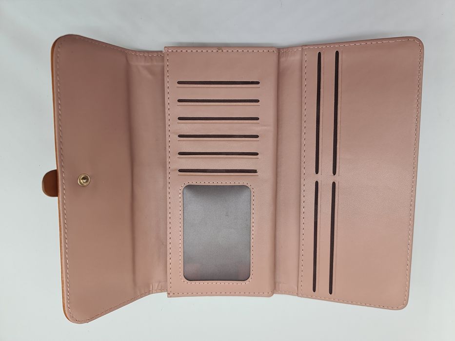 Carteira em pele castanho - Novo