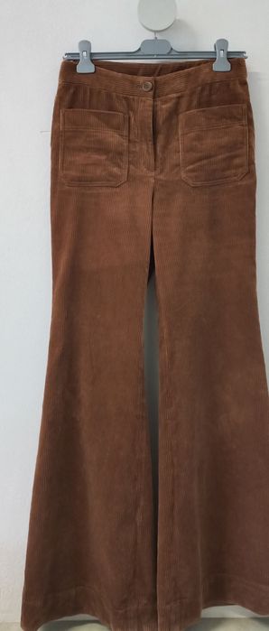 Джинси палацо труби кльош вельветові Massimo Dutti