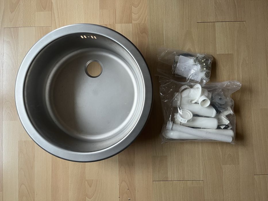 Alveus zlewozmywak okrągły nowy 45x15 satynowy