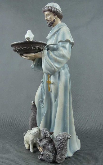 Figurka Św. Franciszek z Asyżu figura 35,5 cm kropielnica