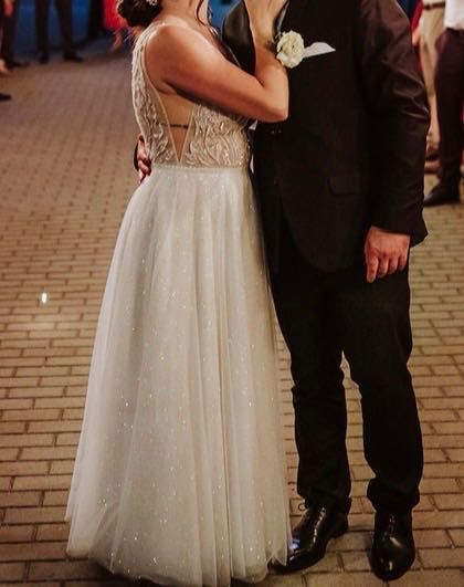 Brokatowa Suknia Ślubna