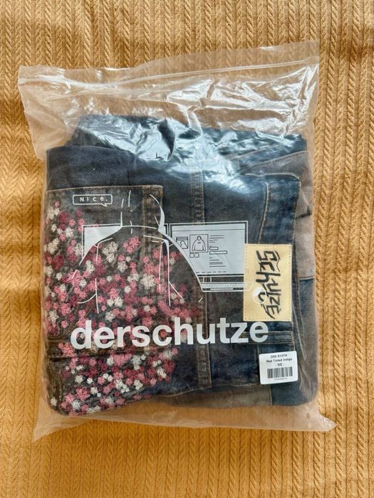Джинси Derschutze 32 blossom v2 patchwork Denim dark indigo