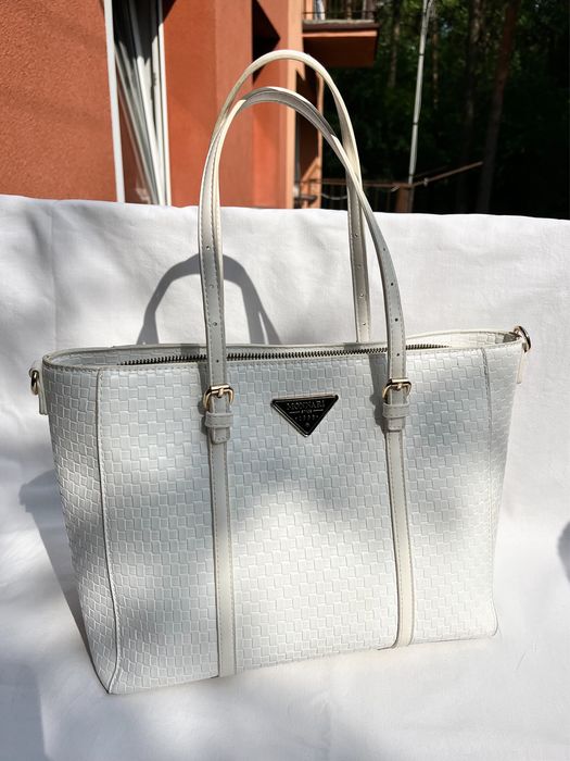Monnari biała elegancka torba shopper na ramię/do ręki