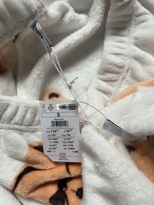 Ciepła nowa piżama w misie roz s cropp