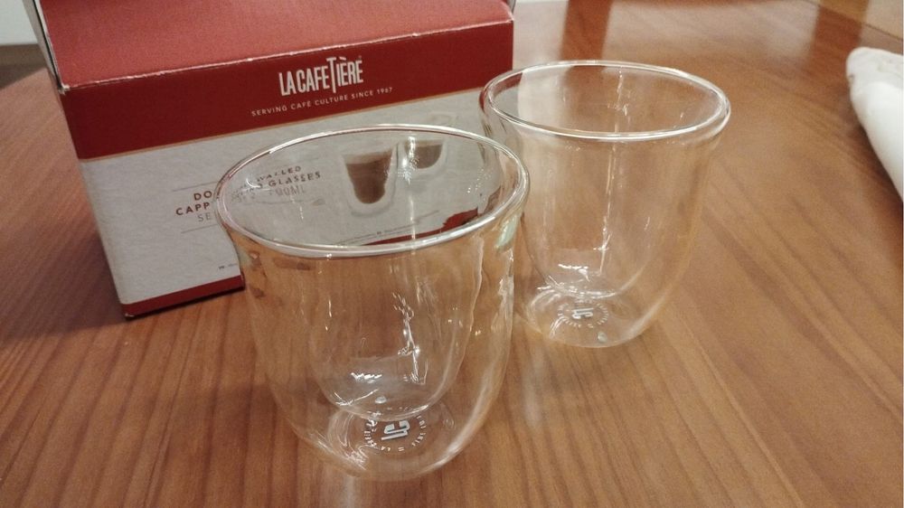 Conjunto 2 Copos Cappuccino Vidro Duplo La Cafetière