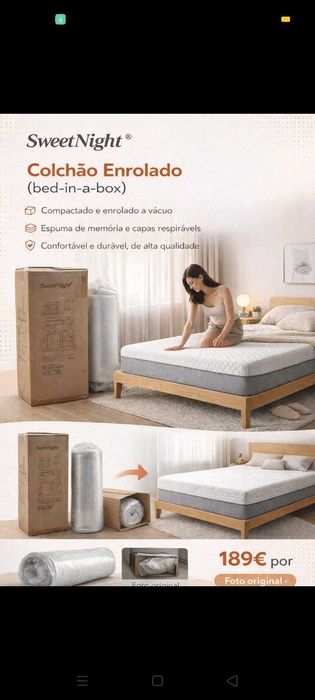 Colchão a vácuo 189€. Oportunidade