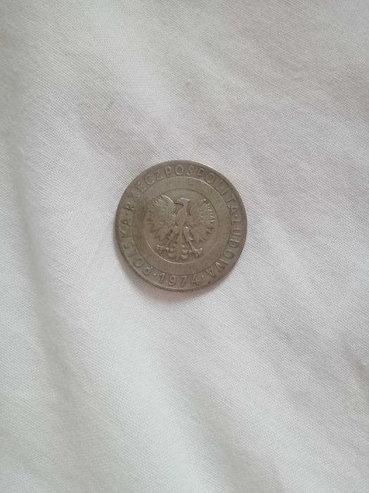 Moneta 20 zł z 1974r., kłosy.