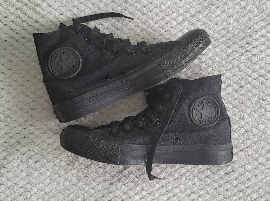 Converse 37 czarne za kostkę
