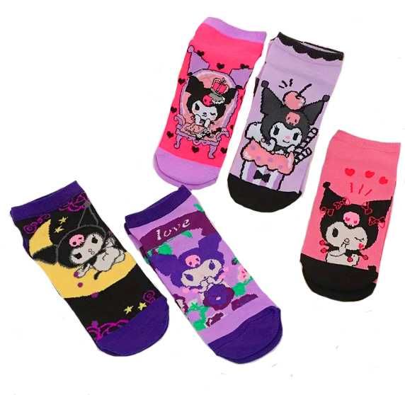 skarpetki 5 PAR Kuromi Hello Kitty Kawaii