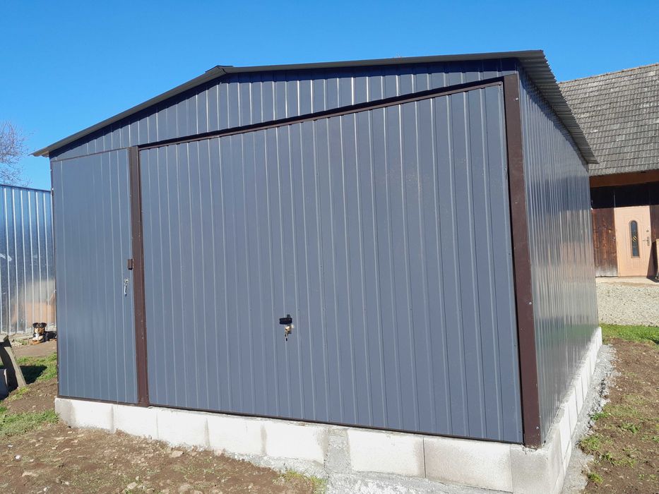 Garaż Blaszany 4x5 Dach dwuspadowy