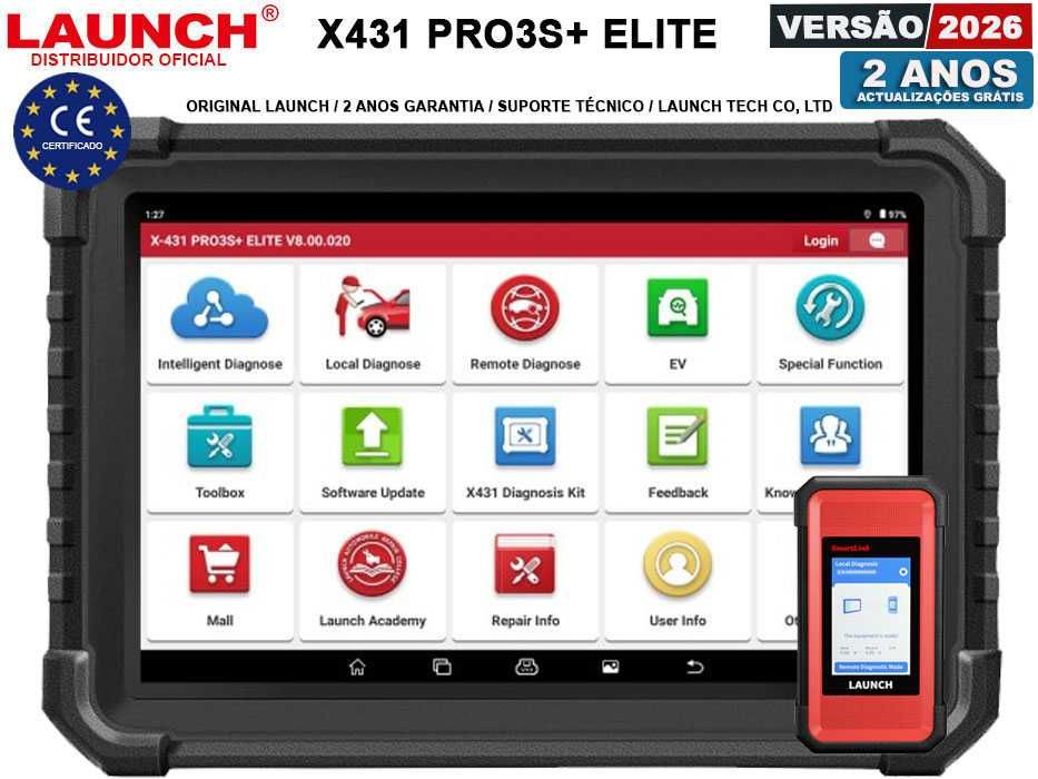 Launch X431 PRO3S+ ELITE Maquina Diagnóstico OBD Profissional (NOVO)