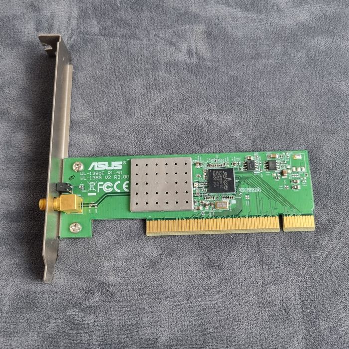Karta sieciowa Wi-Fi PCI ASUS WL-138g V2 | Broadcom BCM4318 | RP-SMA | Retro PC