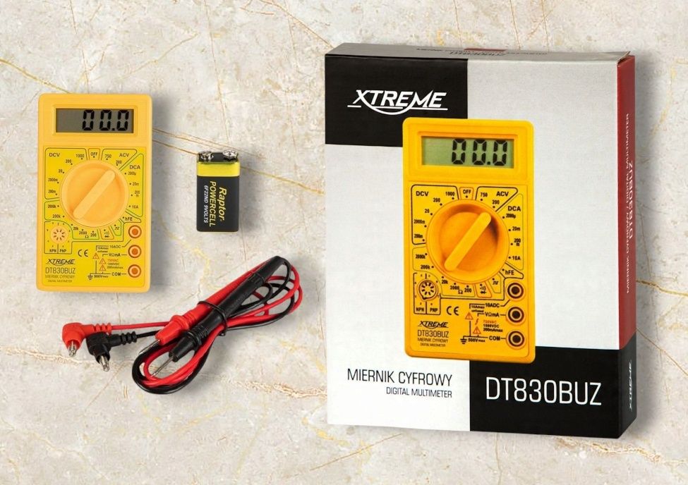 Multimetr Miernik Cyfrowy Uniwersalny LCD Tester Prądu + Przewody