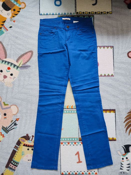 Spodnie jeansowe damskie chabrowe proste straight rozm 36 S Cameieu