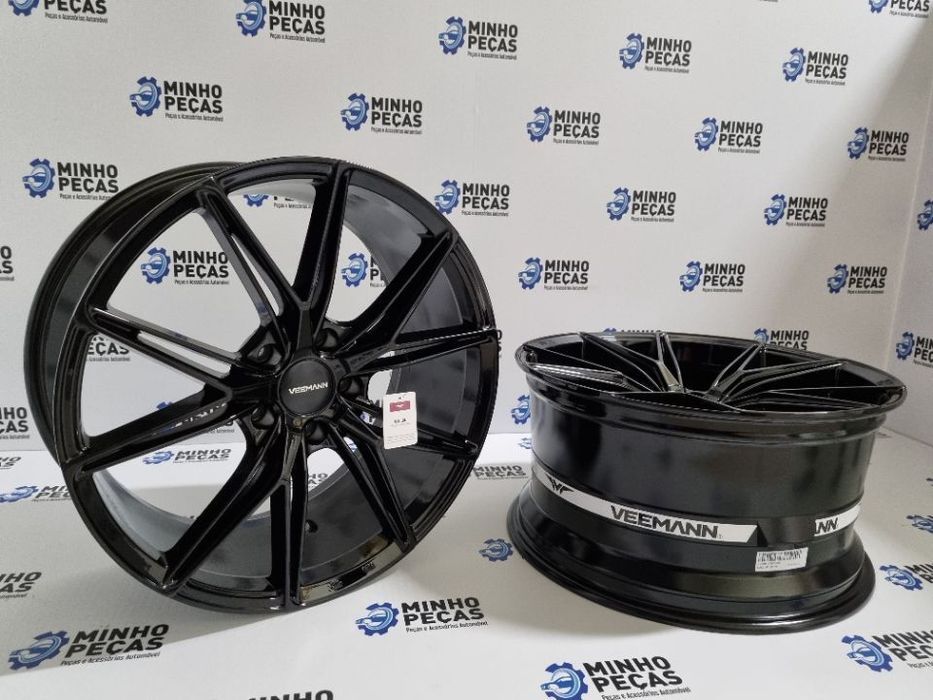 Jantes Veemann (V-FS49) em 19" (5x120) Preto Brilho