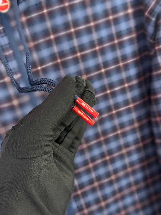 Синяя рубашка овершот Kiton рубашка в клетку Китон сорочка куртка рубашка с капюшоном p049