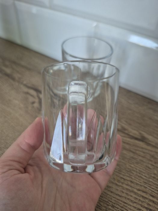 2 szklanki z uchem kawa herbata