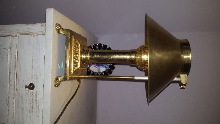 Klimatyczna lampa jak Antyk -seria Orient-Express mosiądz,metal