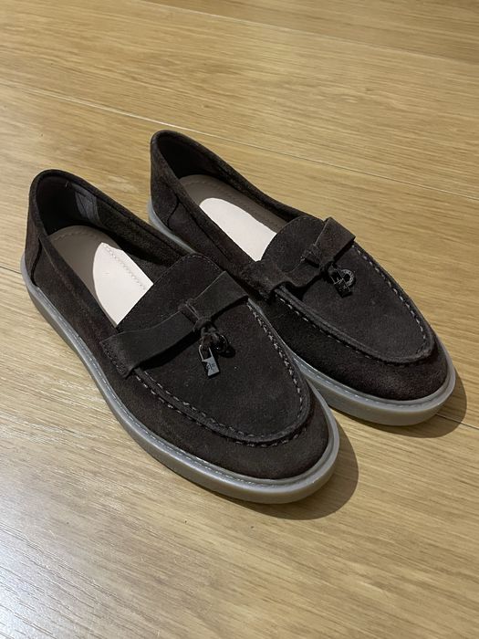 Лофери коричневі замшеві