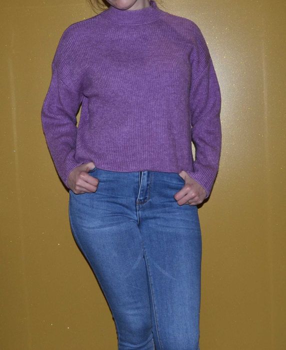 Sweter vero moda S 36 fioletowy