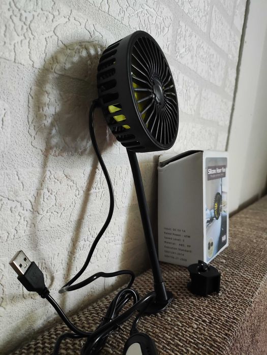 Wentylator Chłodzący wiatrak na Zagłówek Deskę rozdzielczą USB