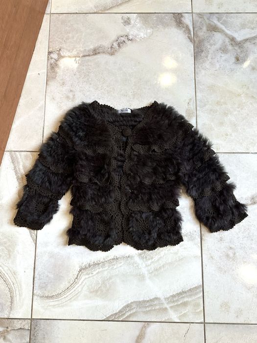 Moschino жіноча накидка шуба з натурального хурта