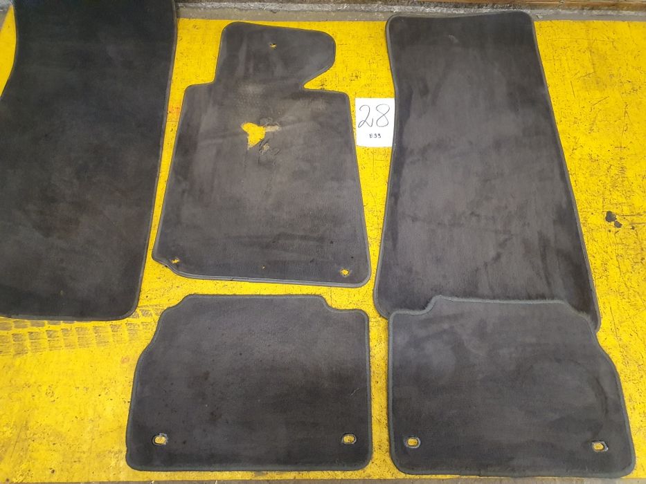 BMW E39 Czarne Dywaniki Wycieraczki Oryginał BMW Welur 28 Części BMA