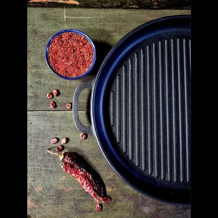 Жаровня сковорода чавунна гриль 40/4см